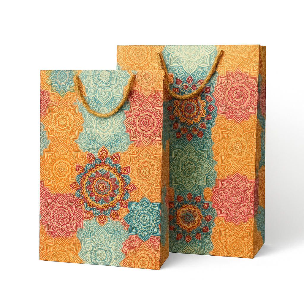 [{"value":"Classic Mandala Print Paper Bag"}]
